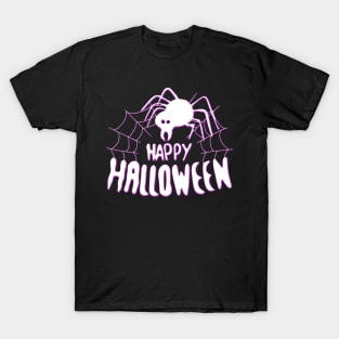 Happy Halloween Spider web green T-Shirt